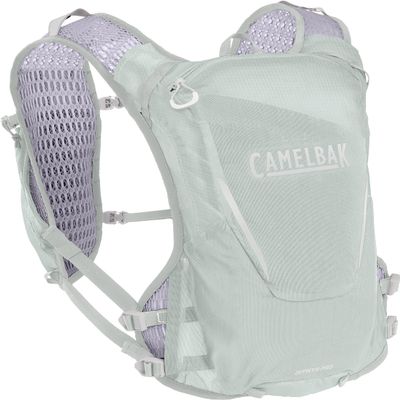 CamelBak Womens Zephyr Pro Running Hydration Vest 34oz Body Mapping Technology, Sky Grey/Lavender Blue