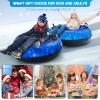 Snow Tube, WOLKEK 2 Pack 40" Inflatable Snow Sled for Kids and Adult, Thickened Heavy Duty Hard Bottom Sleds for Snow with Handles, Winter Toys for Outdoor Sledding Snow Tube Sports view 2