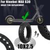 Felixstory 60/70-6.5 Scooter Tire Tubeless: 10x2.50 Solid Tire Replacement for Hover 1 Alpha Hiboy MAX3 Segway Ninebot MAX G2 G30LP Electric Scooter, 10 Inch 10x2.50-6.5 Honeycomb Front Rear Wheels view 2