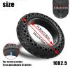 Felixstory 60/70-6.5 Scooter Tire Tubeless: 10x2.50 Solid Tire Replacement for Hover 1 Alpha Hiboy MAX3 Segway Ninebot MAX G2 G30LP Electric Scooter, 10 Inch 10x2.50-6.5 Honeycomb Front Rear Wheels view 3