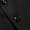 Men's Regular Fit 3 Piece Suit Set Two Button Solid Business Blazer Vest Pants Casual Slim Fit Groomsmen Wedding Suits (Black,Medium) view 4