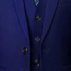 Maiyifu-GJ Men's Regular Fit 3 Piece Suit Set Two Button Solid Business Blazer Vest Pants Casual Slim Fit Groomsmen Wedding Suits (Dark Blue,Medium) view 3