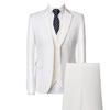 Men's Regular Fit 3 Piece Suit Set Two Button Solid Business Blazer Vest Pants Casual Slim Fit Groomsmen Wedding Suits (White,XX-Large) view 1