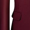 Men's Regular Fit 3 Piece Suit Set Two Button Solid Business Blazer Vest Pants Casual Slim Fit Groomsmen Wedding Suits (Dark Red,Small) view 4