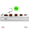 2pcs Fish WOW! 200g Fast Fall jig 7oz Vertical Streaker High Pitch Speed Drop Jig with BKK deep Jigging Hook Red Glow Stripes view 2