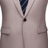 Maiyifu-GJ Men's One Button 2 Piece Suits Solid Formal Wedding Tux Blazer & Pants Casual Daily Party Dress Suit Jacket Set (Light Yellow,XX-Large) view 4