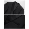 Maiyifu-GJ Men Shawl Lapel 3 Piece Tuxedo Suit Slim Fit One Button Jacket Vest & Pant Set Business Wedding Dinner Blazer Set (Black,Large) view 3