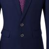 Men's One Button 2 Piece Suits Solid Formal Wedding Tux Blazer & Pants Casual Daily Party Dress Suit Jacket Set (Blue 1,4X-Large) view 4