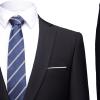 Men's One Button 2 Piece Suits Solid Formal Wedding Tux Blazer & Pants Casual Daily Party Dress Suit Jacket Set (Black 1,X-Large) view 2