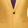 Men's One Button 2 Piece Suits Solid Formal Wedding Tux Blazer & Pants Casual Daily Party Dress Suit Jacket Set (Yellow,3X-Large) view 4