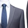 Men's One Button 2 Piece Suits Solid Formal Wedding Tux Blazer & Pants Casual Daily Party Dress Suit Jacket Set (Grey,5X-Large) view 3