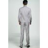 Maiyifu-GJ Men' 3 Piece Solid Color Suit Set Single Breasted Slim Jacket Vest Pants Formal Business Wedding Prom Blazer Sets (Light Grey,X-Small) view 2