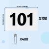 Outink Running Bibs Race Competitor Numbers Waterproof Runners Race Numbers with Safety Pins for Marathon Races Events 5.9" x 7.9" (Number 401-500) view 2