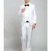 Maiyifu-GJ Men' 3 Piece Solid Color Suit Set Single Breasted Slim Jacket Vest Pants Formal Business Wedding Prom Blazer Sets (White,4X-Large) view 3