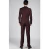 Men' 3 Piece Solid Color Suit Set Single Breasted Slim Jacket Vest Pants Formal Business Wedding Prom Blazer Sets (Purple 1,Small) view 2