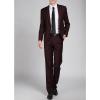 Men' 3 Piece Solid Color Suit Set Single Breasted Slim Jacket Vest Pants Formal Business Wedding Prom Blazer Sets (Purple 1,Small) view 3