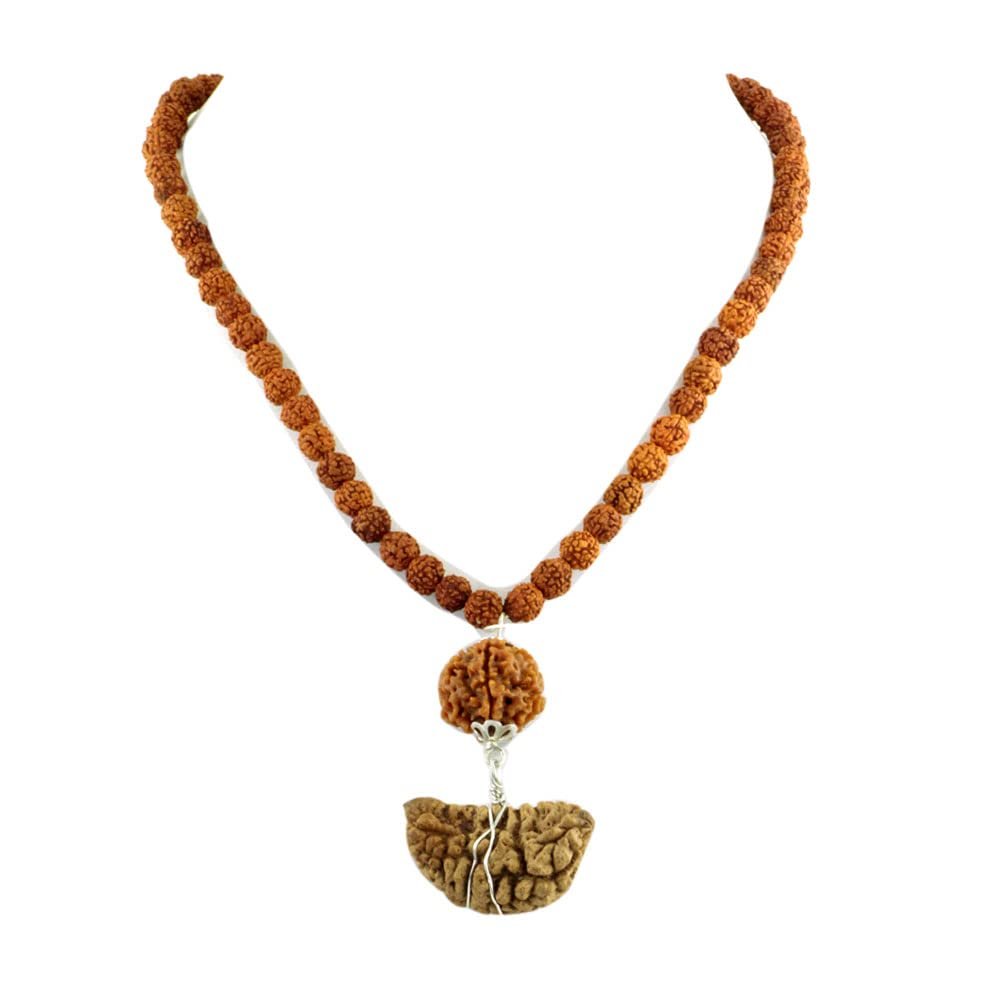 Skyjewels Certified 5 and 1 Mukhi Kaju Rudraksha Rudraksha Mala