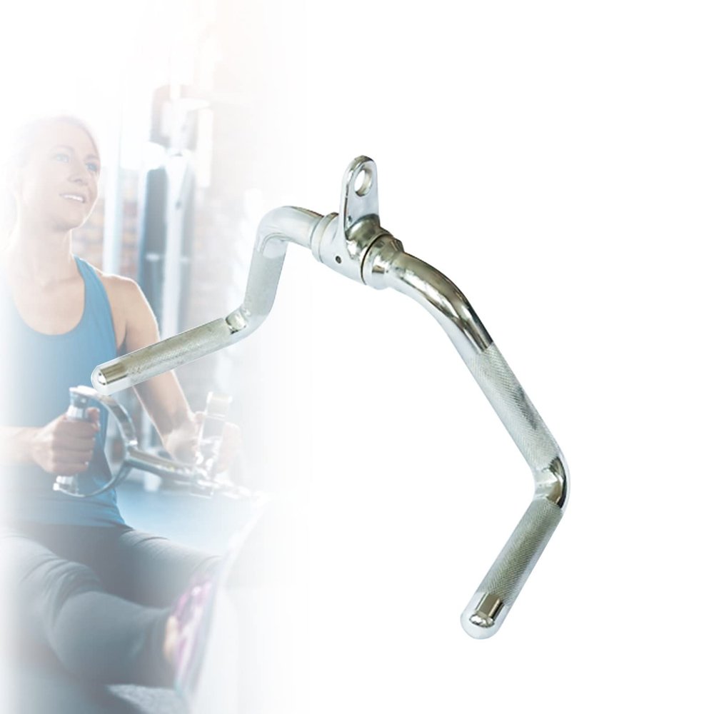 DYK&NX Fitness Tricep V Shaped Press Down Bar, Heavy Duty LAT Pull Down Bars, Revolving Curl Bar, Non-Slip Handles, Revolving Hanger for Gym Strength Workout