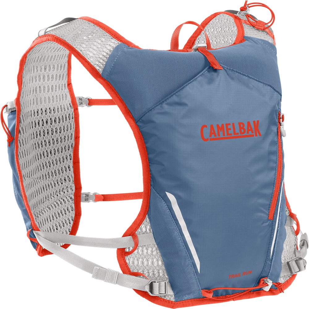CamelBak Trail Run Hydration Vest 34oz, Captain's Blue/Spicy Orange