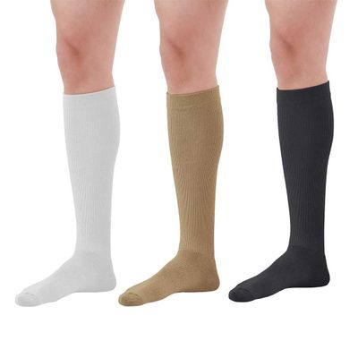 Ames Walker AW 120/125 /150 Coolmax Knee High Socks 20-30 mmHg (Variety 3 Pack) Black/Black/Black L