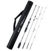4 Piece Travel Spinning Fishing Rods Portable 4 Sections Lightweight Carbon Fiber Poles M Power MF Action 8ft Silver view 1