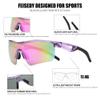 FEISEDY Kids Teens Baseball Polarized Sunglasses Sports TR90 Frame Boys Girls Cycling B2454 Transparent Purple view 3
