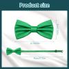 PAFUWEI Men's Pre-Tied Bow Tie, Tux Bowtie Solid Color Neck Bow Ties Adjustable Length Formal Satin Bow Tie for Wedding Party (Polyester, Green) view 2