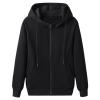 Men's Slim Fit Full Zip Hoodies Lightweight Athletic Casual Hooded Sweatshirt Long Sleeve Active Hoodie Jackets (Black,Medium) view 1