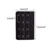 NHBT ZX 2pcs Bras Extension Strap Adjustable Belt Buckle 4 Hooks Bra Extender Strap Extension Elastic Replacement Famale Intimates T917 (Color : Black 2pcs) view 4