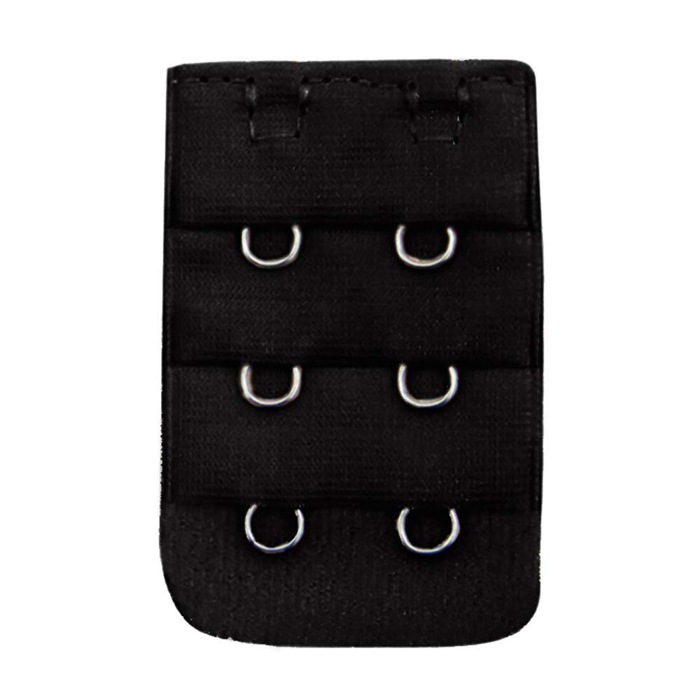 NHBT ZX 3pcs Fashion Adjustable Extension Women Soft Comfortable Bra 2x3 Hooks Extender Strap T917 (Color : Black)