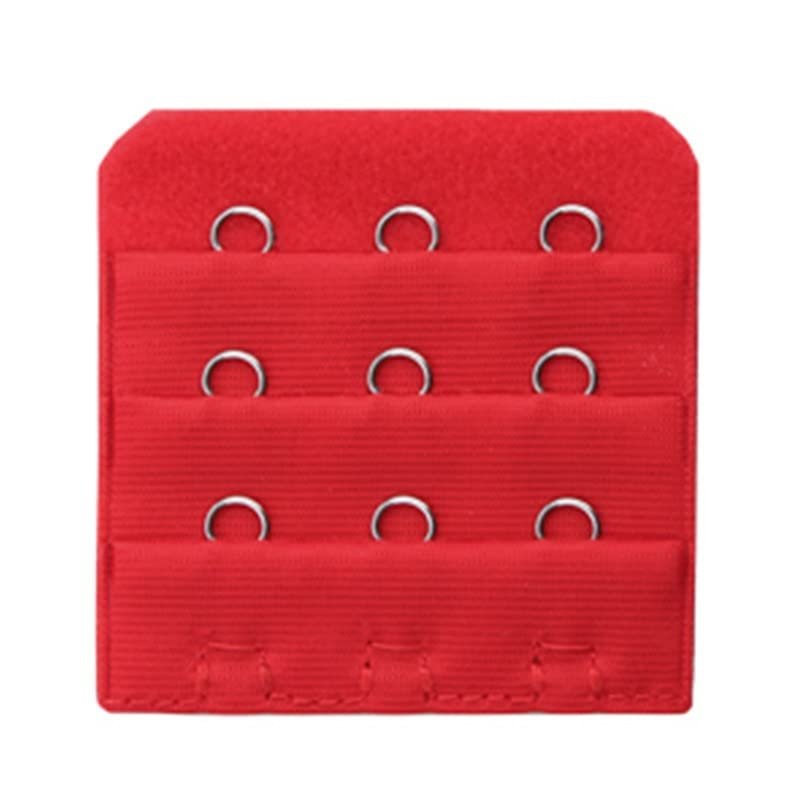 NHBT ZX 2pcs 3 Hooks Bras Extenders Strap Extension Women's Bra Belt Buckle Ajustable Clip Extenders Accessories Womens Intimates T917 (Color : Red)