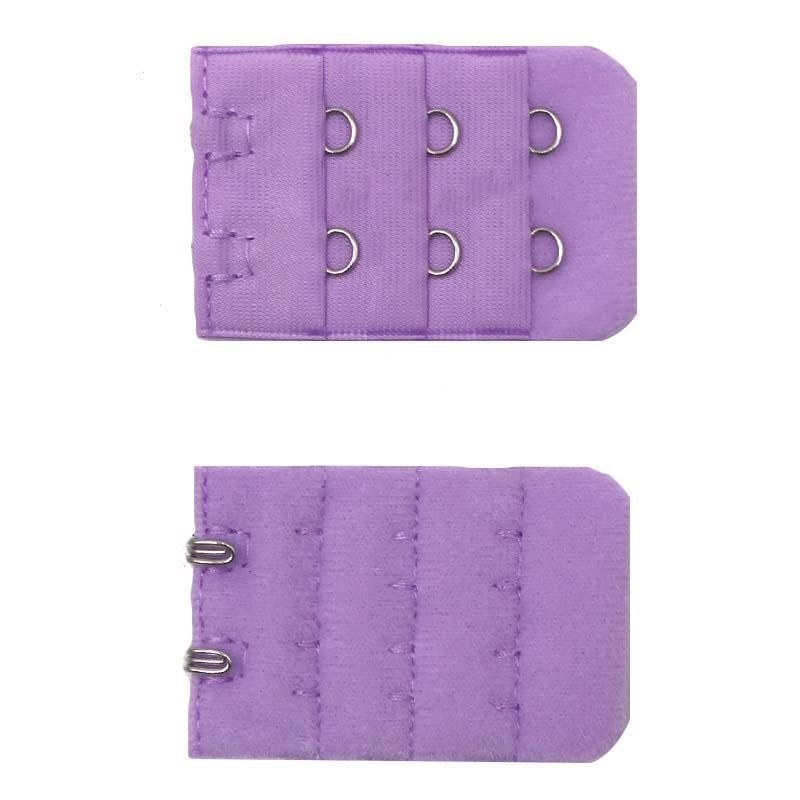 NHBT ZX 5pcs Bra Extenders Buckle Extension 3 Row 2 Hooks Bra Strap Extender Sewing Tool Women Intimates Lengthened Bra Hook Extenders T917 (Color : 5pcs Purple)