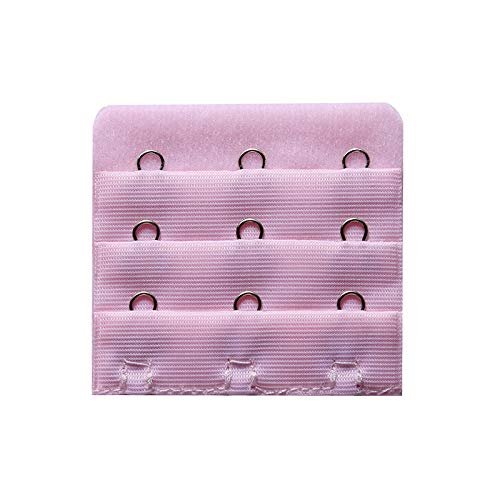 NHBT ZX 3pcs 4.5cm 3Rows3Hook Bra Extenders Strap Extension Strap Hook Adjustable Belt Buckle Intimates Bra Sexy Women Underwear Accessories T917 (Color : Pink, Size : 4.5CM)