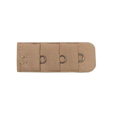 NHBT ZX 3pcs Ladies 1 Rows 3 Hooks Bra Extender Nylon Clasp Extension Elastic On Strap Soft Bra Band Extenders Intimates Accessories T917 (Color : Short Nude)