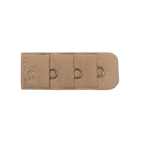 NHBT ZX 3pcs Ladies 1 Rows 3 Hooks Bra Extender Nylon Clasp Extension Elastic On Strap Soft Bra Band Extenders Intimates Accessories T917 (Color : Short Nude)