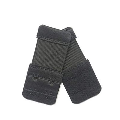 NHBT ZX 3PCS Bra Extender 2/3/4 Hooks Women Elastic Bra Extension Strap Hook Clip Intimates Adjustable Lengthened Buckle Bra Accessories T917 (Color : 2 Hook Black)