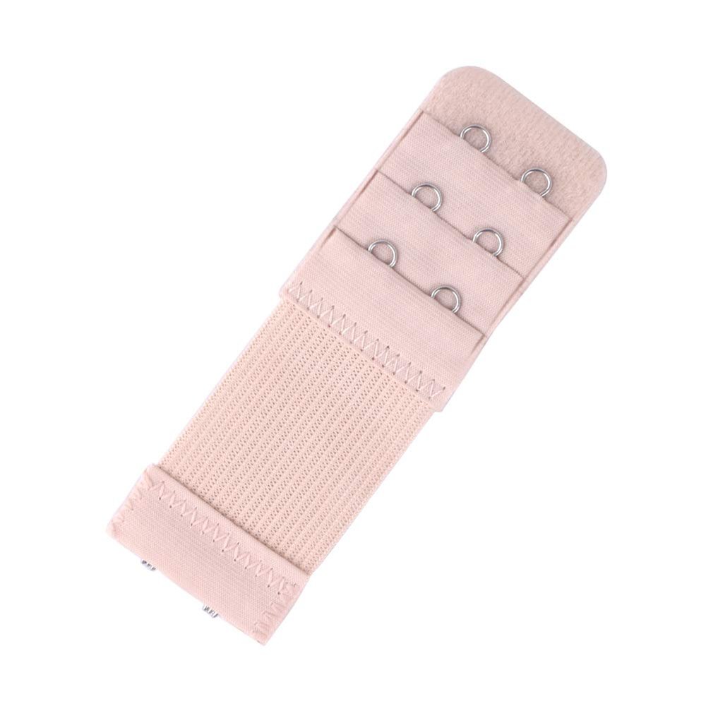 NHBT ZX 3pcs Bra Extenders Strap Extension 2/3/4 Hooks 3 Rows Women Intimates Lengthened Bra Hook Extenders Womens Accessoires 2/3/4Buckles T917 (Color : Nude 3 Row 2 Hooks)