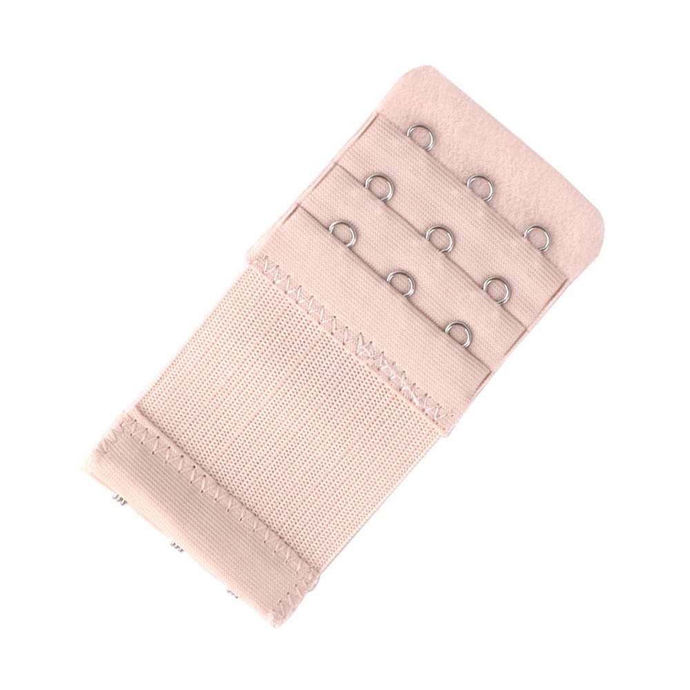 ZX 3pcs Bra Extenders Strap Extension 2/3/4 Hooks 3 Rows Women Intimates Lengthened Bra Hook Extenders Womens Accessoires 2/3/4Buckles T917 (Color : Nude 3 Row 3 Hooks)