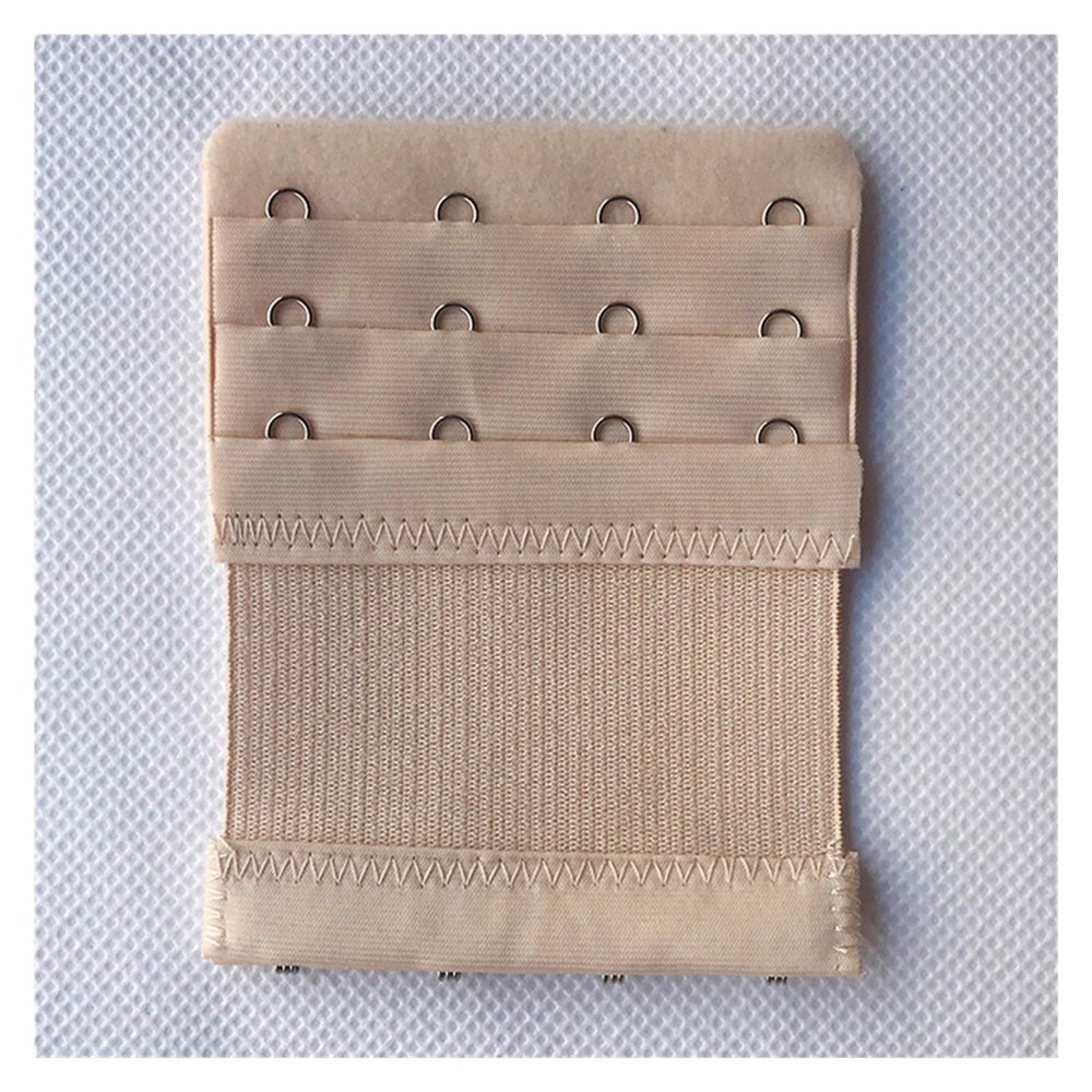 NHBT ZX 2/3/4 Hooks Bra Extender for Women Elastic 2PCS Belt Buckle Adjustable Underwear Accessories Bra Extension Strap T917 (Color : 4 Hooks Beige)