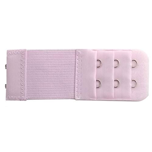 NHBT ZX 3PCS 3 Rows 2 Hook Bra Extenders Strap Extension Strap Hook Clip Expander Adjustable Belt Buckle Intimates Bra Accessories T917 (Color : PK)