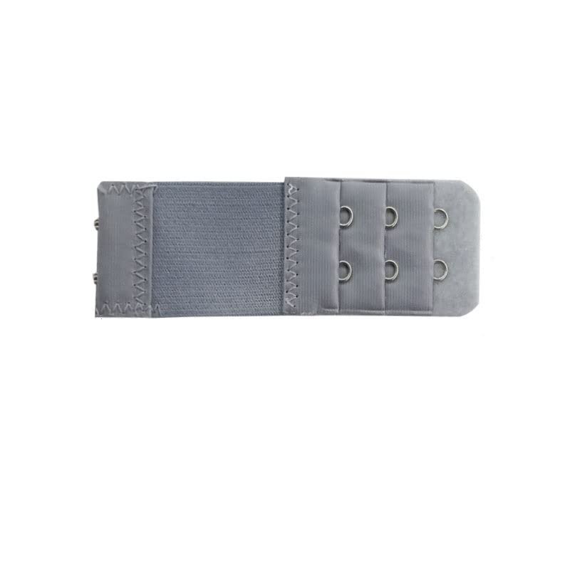 NHBT ZX 3PCS Bra Extenders Strap Buckle Extension 3 Rows 2 Hooks Clasp Straps Women Bra Strap Extender Sewing Tool Intimates Accessories T917 (Color : GY)