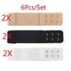 NHBT ZX 6pcs Back Bra Extender Strap Extension 2 Hooks Extenders for Women Bra Accessories Lengthened Buckle Bra Hook Botton Intimates T917 (Color : Each Color 2Pcs) view 2