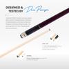 Pearson Cues Players Series Pool Cue Stick,18-21 oz, 58" Maple Wood Pool Cue with 5/16 x 18 Implex Joint, Tiger Everest Pro, Low-Deflection Shaft Professional Billiard Cue,21oz, Raspberry view 2