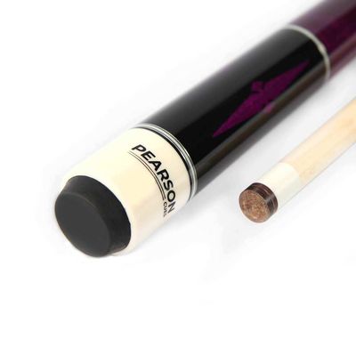 Pearson Cues Players Series Pool Cue Stick,18-21oz, 58" Maple Wood Pool Cue with 5/16 x 18 Implex Joint, Tiger Everest Pro Tip, Low-Deflection Shaft Professional Billiard Cue,19oz, Purple