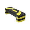 LTLCLZ Adjustable Fitness Table Stepper Aerobic Steppers Sport Gymnastics 3Levels Height Workout Exercise Equipment,Yellow view 1