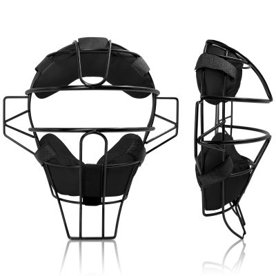 Baseball Catcher Mask Umpire Mask,Full-Face Protection Mask for Baseball,Lightweight Secure Fit Provides Maximum Protection and Comfort  Does Not Obstruct View (Black)