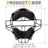 Baseball Catcher Mask Umpire Mask,Full-Face Protection Mask for Baseball,Lightweight Secure Fit Provides Maximum Protection and Comfort  Does Not Obstruct View (Black) view 2
