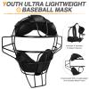 Baseball Catcher Mask Umpire Mask,Full-Face Protection Mask for Baseball,Lightweight Secure Fit Provides Maximum Protection and Comfort  Does Not Obstruct View (Black) view 3