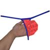 Botmois Men's See-through Bikini Tangas Light Lace String Thong Underwear Pouch T-back Minimal Coverage Male Underpants Orange Red XL view 3