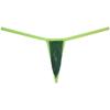 Botmois Men's See-through Bikini Tangas Light Lace String Thong Underwear Pouch T-back Minimal Coverage Male Underpants 3-Pack(Dark Green,Red,Lake Blue) XL view 2